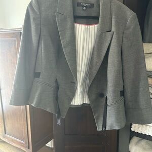 Nine West Women's Charcoal Cropped Blazer Jacket